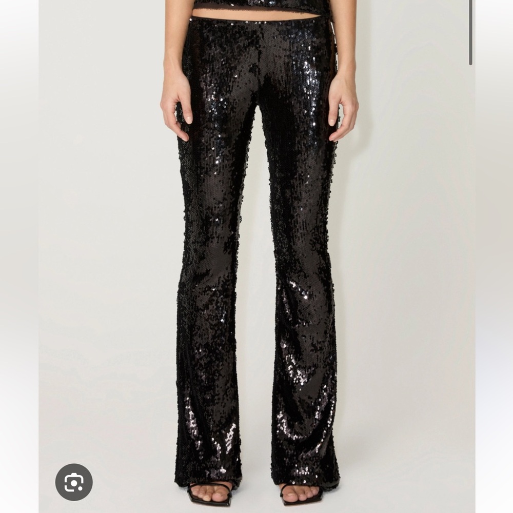 KHY - Black Sequin Low Rise Pants
